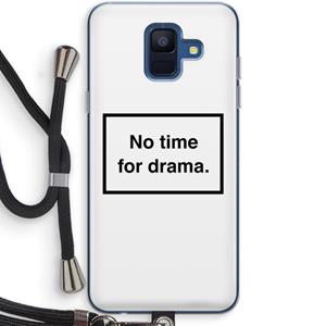 CaseCompany No drama: Samsung Galaxy A6 (2018) Transparant Hoesje met koord