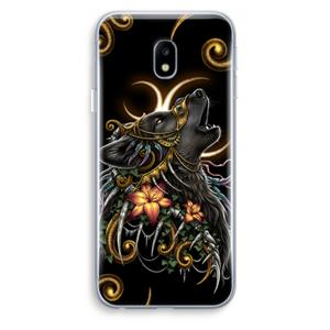 CaseCompany Huilende Wolf: Samsung Galaxy J3 (2017) Transparant Hoesje