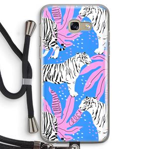 CaseCompany Tijger: Samsung Galaxy A5 (2017) Transparant Hoesje met koord