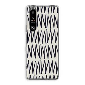 CaseCompany Marrakech Zigzag: Sony Xperia 1 III Transparant Hoesje