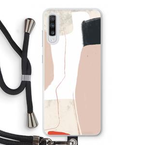 CaseCompany Lava: Samsung Galaxy A70 Transparant Hoesje met koord