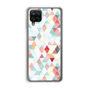 CaseCompany Gekleurde driehoekjes pastel: Samsung Galaxy A12 Transparant Hoesje