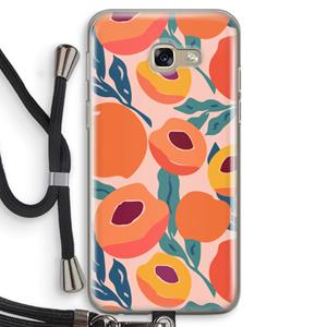 CaseCompany Perzik: Samsung Galaxy A5 (2017) Transparant Hoesje met koord