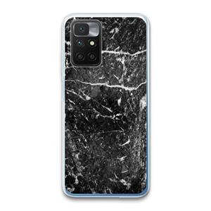 CaseCompany Zwart marmer: Xiaomi Redmi 10 Transparant Hoesje