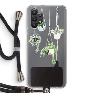 CaseCompany Hang In There: Samsung Galaxy A32 5G Transparant Hoesje met koord