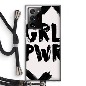 CaseCompany Girl Power #2: Samsung Galaxy Note 20 Ultra / Note 20 Ultra 5G Transparant Hoesje met koord