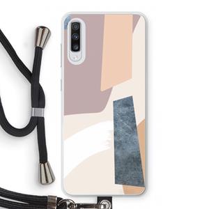 CaseCompany Luca: Samsung Galaxy A70 Transparant Hoesje met koord