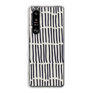 CaseCompany Moroccan stripes: Sony Xperia 1 III Transparant Hoesje