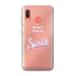 CaseCompany Sparkle quote: Samsung Galaxy A20e Transparant Hoesje