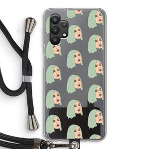 CaseCompany King Kylie: Samsung Galaxy A32 5G Transparant Hoesje met koord