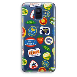 CaseCompany Fruitsticker: Samsung Galaxy A6 (2018) Transparant Hoesje