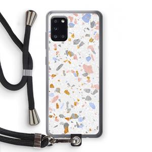 CaseCompany Terrazzo N°8: Samsung Galaxy A31 Transparant Hoesje met koord