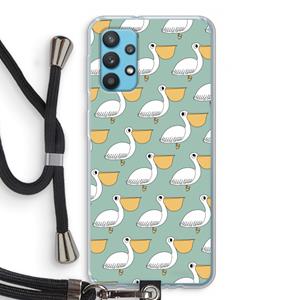 CaseCompany Pelican: Samsung Galaxy A32 4G Transparant Hoesje met koord