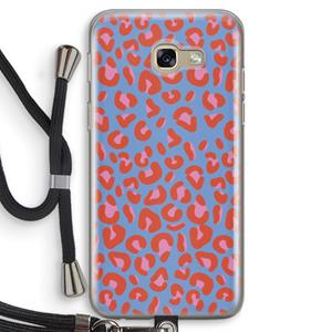 CaseCompany Leopard blue: Samsung Galaxy A5 (2017) Transparant Hoesje met koord
