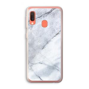 CaseCompany Witte marmer: Samsung Galaxy A20e Transparant Hoesje