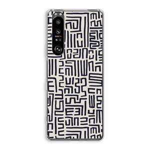 CaseCompany Moroccan Print: Sony Xperia 1 III Transparant Hoesje