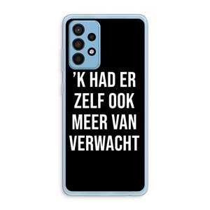 CaseCompany Meer verwacht - Zwart: Samsung Galaxy A52 Transparant Hoesje
