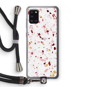 CaseCompany Terrazzo N°9: Samsung Galaxy A31 Transparant Hoesje met koord