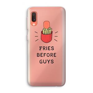 CaseCompany Fries before guys: Samsung Galaxy A20e Transparant Hoesje
