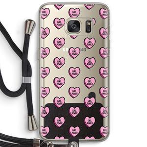 CaseCompany GIRL POWER: Samsung Galaxy S7 Transparant Hoesje met koord