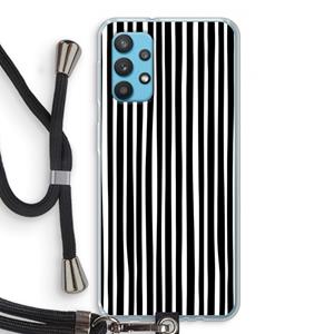 CaseCompany Stripes: Samsung Galaxy A32 4G Transparant Hoesje met koord