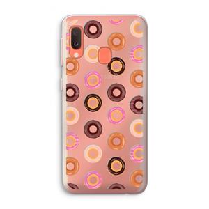 CaseCompany Donuts: Samsung Galaxy A20e Transparant Hoesje