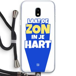 CaseCompany Laat de zon in je hart: Samsung Galaxy J3 (2017) Transparant Hoesje met koord