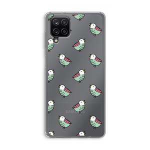 CaseCompany Vogeltjes: Samsung Galaxy A12 Transparant Hoesje