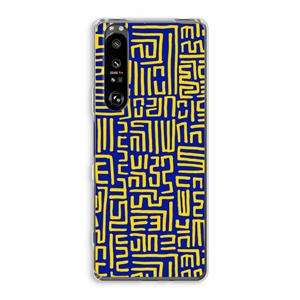 CaseCompany Majorelle Blue Print: Sony Xperia 1 III Transparant Hoesje