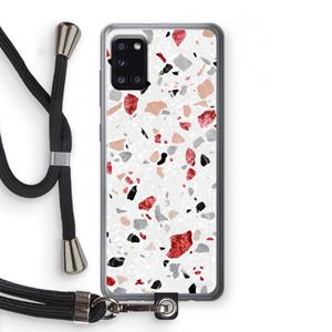 CaseCompany Terrazzo N°12: Samsung Galaxy A31 Transparant Hoesje met koord