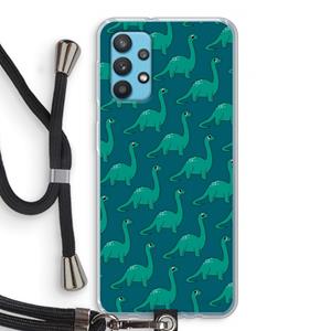 CaseCompany Diplodocus: Samsung Galaxy A32 4G Transparant Hoesje met koord