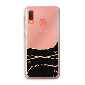 CaseCompany Gouden marmer: Samsung Galaxy A20e Transparant Hoesje