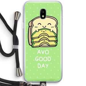 CaseCompany Avo Good Day: Samsung Galaxy J3 (2017) Transparant Hoesje met koord