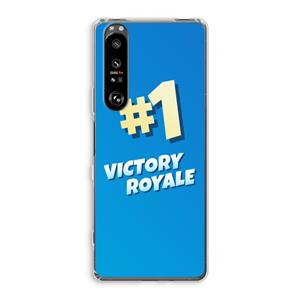 CaseCompany Victory Royale: Sony Xperia 1 III Transparant Hoesje
