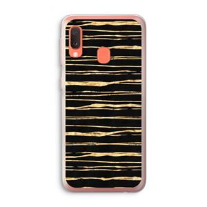 CaseCompany Gouden strepen: Samsung Galaxy A20e Transparant Hoesje