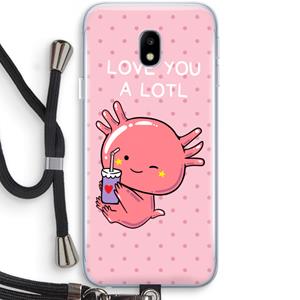 CaseCompany Love You A Lotl: Samsung Galaxy J3 (2017) Transparant Hoesje met koord