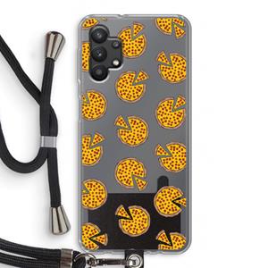 CaseCompany You Had Me At Pizza: Samsung Galaxy A32 5G Transparant Hoesje met koord