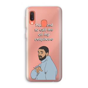 CaseCompany Hotline bling: Samsung Galaxy A20e Transparant Hoesje