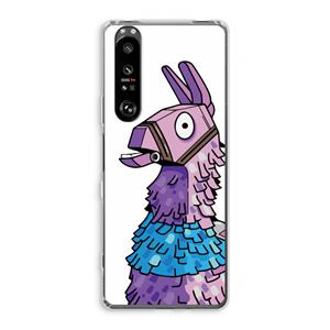 CaseCompany Lama: Sony Xperia 1 III Transparant Hoesje