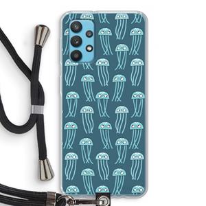 CaseCompany Kwallie: Samsung Galaxy A32 4G Transparant Hoesje met koord