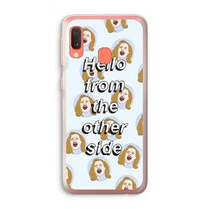 CaseCompany Hello: Samsung Galaxy A20e Transparant Hoesje