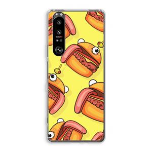 CaseCompany Hamburger: Sony Xperia 1 III Transparant Hoesje