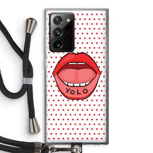 CaseCompany Yolo Denise: Samsung Galaxy Note 20 Ultra / Note 20 Ultra 5G Transparant Hoesje met koord