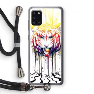 CaseCompany Fading: Samsung Galaxy A31 Transparant Hoesje met koord