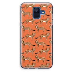 CaseCompany Cheetah: Samsung Galaxy A6 (2018) Transparant Hoesje