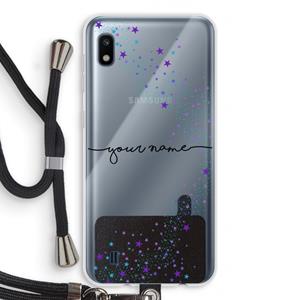 CaseCompany Sterren: Samsung Galaxy A10 Transparant Hoesje met koord
