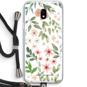CaseCompany Botanical sweet flower heaven: Samsung Galaxy J3 (2017) Transparant Hoesje met koord