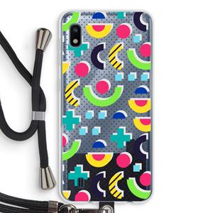 CaseCompany 8-bit N°1: Samsung Galaxy A10 Transparant Hoesje met koord