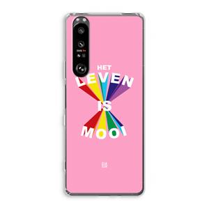 CaseCompany Het Leven Is Mooi: Sony Xperia 1 III Transparant Hoesje