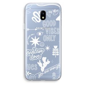 CaseCompany Good vibes: Samsung Galaxy J3 (2017) Transparant Hoesje